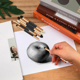 6pcs Artist Blending Sponge Pen, 2 Sizes Double-Headed Detail Blending Stump Pen Sketch Pen Brush Rubbing Sponge Drawing Art Blender Tool Drawing Blender for School Students Beginners Artists PEUTIER