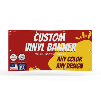 Personalized Custom Vinyl Banner Printing Indoor or Outdoor use Printed Business Event Birthday Party Large Custom Vinyl Banner for Party Decoration