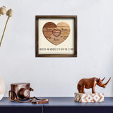 Kas Home Personalized Wooden Heart Name Puzzle Sign, Custom Family Name Puzzle with 1-8 Names Engraved Text Gift Desktop Ornament for Father's Day Kas Home
