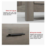 Vikiullf Wooden Chest of Drawer - 3 Drawer Dresser for Bedroom, Farmhouse Dresser, Storage Drawers for Bedroom, Nursery, Living Room, Hallway, Entryway Organizer, Grey Vikiullf