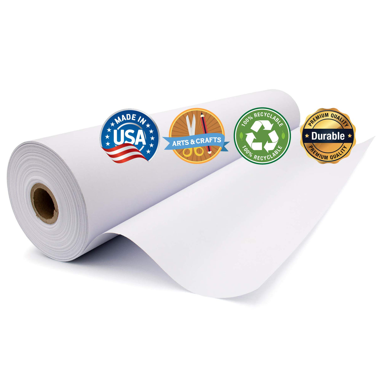 Durable Art Easel Paper Roll for Crafts, Drawing & Painting | Ideal for Kids Projects | 17.75 inches x 100 feet | by Paper Pros The Paper Factory LLC