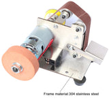 Hiqalty Electric Belt-Sander Polishing-Grinding Sharpener Adjustable -13 x 1.2in DIY Power Sanding Machine Mini Bench Belt Grinder Kit, Multifunctional for Knife Making, Woodworking(mini belt sander) Hiqalty