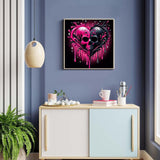 Meothan Diamond Art Kits for Adults, 5D DIY Heart Skull Diamond Painting Kits for Adults Beginners, Diamond Dots Kits Gem Arts Crafts for Living Room Bedroom Offices Home Wall Decor 12X12 Inch Meothan