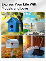 SUNLU 8 Packs ASA Filament 1.75mm, UV/Rain/Heat Resistant 3D Printer Filament, Great 3D Filament for Outdoor, 2kg in Total, 0.25kg per Spool, 8 Colors, Black+Natural+Grey+Blue+Green+Red+Orange+Purple SUNLU