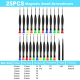 Precision Screwdriver Set, 25 PCS Small Screwdriver Set Magnetic, with Torx Flathead Phillips Star Pentalobe Y Screwdrivers, ESD Tweezers for Eyeglass Watchmaker Computer PC Electronic Laptop Jewelers TEELLA