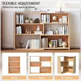 IOTXY Oak Extendable 3-Tier Ladder Bookshelf - Versatile Storage for Small Spaces IOTXY