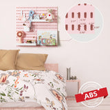 VUSIGN Pegboard Combination Wall Organizer Kit, 4 Pieces Pegboards and 17 Accessories Modular Hanging, Wall Mount Display Peg Board Panel Kits for Bedroom, Home, Office, Bathroom, 22" x 22", Pink VUSIGN