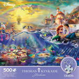 Ceaco - Foil Puzzle - Disney - Thomas Kinkade - The Little Mermaid - 500 Piece Jigsaw Puzzle Ceaco