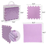 Adnkwolivt Blocking Mats for Knitting & Crochet Projects 9 Pack, Blocking Board for Crocheting Knitting Blocking Mats and Pins, 150 T-Pins and Storage Bag Adnkwolivt