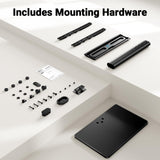 PERLESMITH Universal Swivel TV Stand for 24-60 inch TVs up to 99 lbs, 8 Height Adjustable Table Top TV Stand, TV Base Stand with Tempered Glass Base, Max VESA 400x400mm, PSTVS33 PERLESMITH