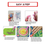 JBTM24 DIY Diamond Art Tote Bag Kit for Adults, Diamond Art Handbag Kits with 2 Pcs Replaceable Linen Pattern, Diamond Painting Creative Handbag for Women Girl Art Craft Gift JBTM24