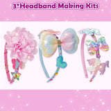 ZMLM DIY Unicorn Jewelry Box with Kids Jewelry Set,Headband Making Kit,Hair Accessories Set, Arts and Crafts for Kids, Gift for Ages 4-10 Year Old Girl, Best Birthday Gifts ZMLM