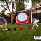 SWOOC Games - Giant Kick Darts (Over 6ft Tall) with 15+ Games Included - Jumbo Soccer Darts with Air Pump - Big Inflatable Games - Carnival Games - Giant Outdoor Games & Activities - Giant Yard Games SWOOC