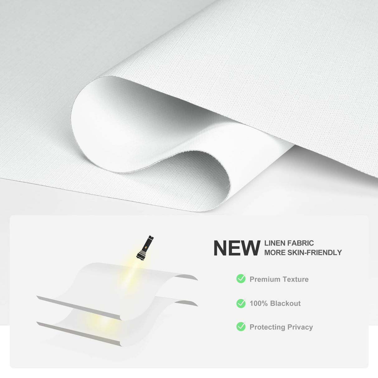 Boolegon Blackout Roller Shades for Windows,Cordless,Linen Fabric,Roller Blinds,Thermal Insulated Fabric UV Protection,Window Shades for Home,Office,Bedroom,Door,Blackout-White,Custom Size Boolegon