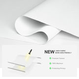 Boolegon Blackout Roller Shades for Windows,Cordless,Linen Fabric,Roller Blinds,Thermal Insulated Fabric UV Protection,Window Shades for Home,Office,Bedroom,Door,Blackout-White,Custom Size Boolegon