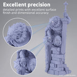 ELEGOO Water Washable 3D Printer Resin 2000g, Precise Printing Liquid Photopolymer Resin, Low Shrinkage 405nm Curing Resin for LCD 3D Printer, Grey ELEGOO