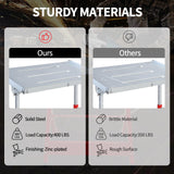 KODOM Steel Welding Table 30"x20", 400Lbs Load Capacity Welding Workbench Table, Folding Work Bench with Three 1.1'' Tabletop Slots, Adjustable Height&Angle, Retractable Guide Rails KODOM