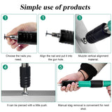 Concrete Manual Nail Gun Kit with 200 Round Nails, Mini Steel Nail Gun, Pistola De Clavos, Air Nailer Combo Kit, Pistola de Fijación - Easy to Use with Protective Gear Included QZQUFJ