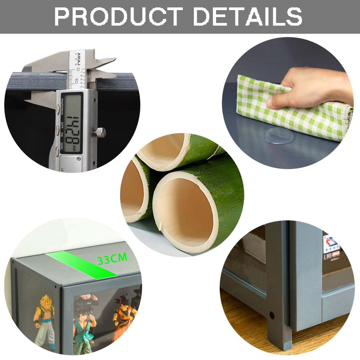 idhhco Display Cabinet with Acrylic Doors, 5-Tier Curio Display Case for Figures, Collectibles Toy Organizers Rack & Display Shelf, Kids Bookcasefor Home, Office, Playroom, Living Room idhhco