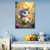 Arttoplus Anime Paint by Numbers Kit for Kids with Frame- Animals Framed Painting by Numbers, DIY Paint by Number for Kids as a Home Wall Decoration Gift 8x12 Inch Arttoplus