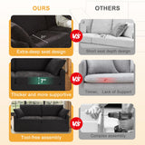 LegacyAmerhome 85" Chenille Sofa Couches for Living Room, 3 Seater Sofa with 2 Pillows, Modern Couches Tool-Free Setup, Comfy Oversized Loveseat with Medium Firm Cushions for Small Spaces, Apartment LegacyAmerhome