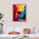 TUTUMAY21 Red Wine Glass Diamond Drawing Art Kit for Adults DIY Diamond Art Painting Full Drill Round Gem Art for Crafts Wall Decor 12x16inch TUTUMAY21