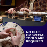 UGEARS NASA Saturn V Model Rocket Kit - Space Ship Model Kits for Adults - 3D Wooden Space Shuttle Building Puzzles - Rocketship Spacecraft 3D Wood Puzzle UGEARS