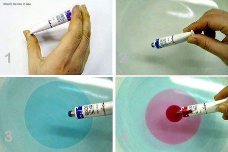 New Water Marbling Paint 12 Colors Tube Set / 12ml Marble kit Color bank vivid