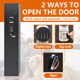 Karini 2-3 Gun Safe, Gun Safe for Rifles and Pistols, Rifle Safe,Gun Safe for Guns with Quick Access, Gun Safes for Rifles and Shotguns with Removable Gun Racks and Pockets Karini