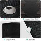 Tribesigns Reception Desk, Modern Front Desk with Counter, 47 Inch Small Retail Counter for Checkout, Lobby, Salon, Small Office, Reception Area (Black, 47.2" W x 19.7" D x 43.3" H) Tribesigns