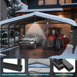 Metal Carport,Car Ports 20x20 Heavy Duty Metal for Snow,Car Tent Garage with Galvanized Metal Roof,Outdoor Two Car Carport All Weather Sannwsg