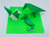 [Taro's Origami Studio] Standard 6 Inch One Sided 20 Colors 300 Sheets Square Easy Fold Premium Japanese Paper for Beginner (Gold and Silver Included) Made in Japan Taro's Origami Studio