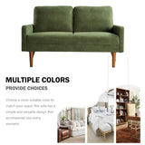 Majnesvon 56" Velvet Love seat Sofa,Modern Style Futon Couches for Living Room,Small Loveseat for Small Spaces,2 Seater Couch with Upholstered Seat,Chic Living Room Furniture Seating for Home (Green) Majnesvon