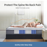 Selene Bedding King Size Mattress, 10 Inch King Mattress with Pocket Spring and Memory Foam for Pressure Relief, Motion Isolation, Edge Support, Medium Firm Mattress in a Box, CertiPUR-US, Grey Selene Bedding