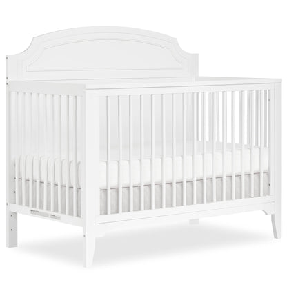 Dream On Me JPMA & Greenguard Gold Certified Milton 5-in-1 Convertible Crib Made with Sustainable New Zealand Pinewood in White, Non-Toxic Finish - WoodArtSupply