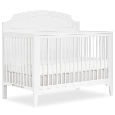 Dream On Me JPMA & Greenguard Gold Certified Milton 5-in-1 Convertible Crib Made with Sustainable New Zealand Pinewood in White, Non-Toxic Finish Dream On Me