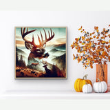 ARPADAMO Elk Diamond Art Kits for Adults,5D Deer Diamond Painting DIY Animal Diamond Art Diamond Painting Kit for Adult,Round Full Drill Diamonds, Diamond Art Kits for Home Decor-13.78x13.78inch ARPADAMO