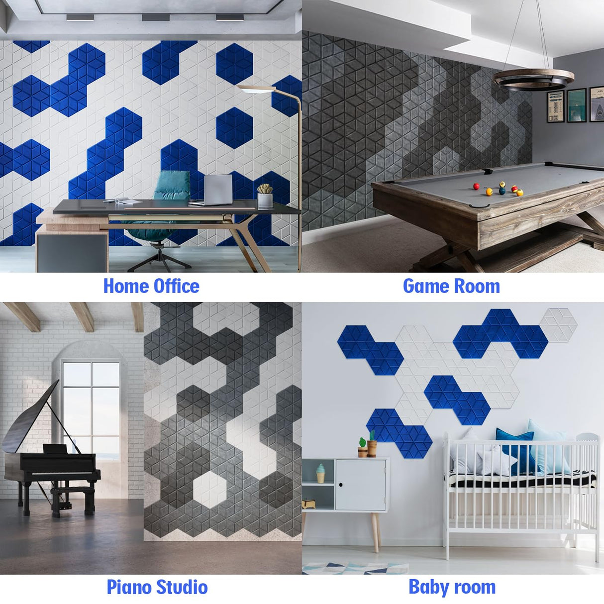 Acoustic Panels Self-Adhesive,12 Pack Snowflake Pattern Sound Proof Panels For Wall,12" X 10" X 0.4" High Density Soundproof Wall Panels,Sound Absorbing Panel for Room & Offices Diapu