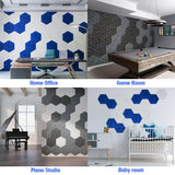 Acoustic Panels Self-Adhesive,12 Pack Snowflake Pattern Sound Proof Panels For Wall,12" X 10" X 0.4" High Density Soundproof Wall Panels,Sound Absorbing Panel for Room & Offices Diapu