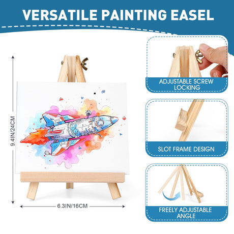 ESRICH 52PCS Acrylic Paint Set, Painting Supplies with 2*12 color acrylic paint (12 ml), 20 brushes, 4 boards, 2 wooden frames, 2 plates, Acrylic Painting Kits for Kids, Adults, Artists and Beginners ESRICH