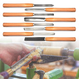 Professional Wood Turning Chisel Lathe Chisel Set with 2 Skew 1 Spear Point 1 Parting 1 Round Nose & 3 Gouge Tools,8 pcs Set, for Wood Job FlixGrdy