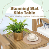 SUNSITT Patio Set 6 Piece Acacia Wood Outdoor Patio Furniture Set FSC Certified Bistro Table and Chairs with Cream White Cushions for Balcony, Porch, Backyard SUNSITT