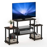 Furinno Turn-N-Tube No Tools Entertainment TV Stands, Dark Brown/Black Furinno