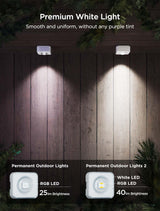 Govee Permanent Outdoor Lights 2, 100ft RGBIC Outdoor Lights with 72 LED Lights, IP67 Waterproof, 100 Scene Modes with 40lm White for Outdoor Decorations, Works with Alexa, Google Assistant, White Govee