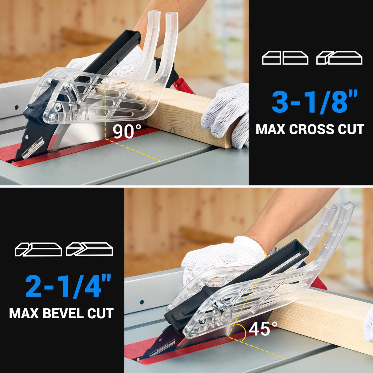 NOVORIK 10“ Portable Table Saw, 10 Inch Heavy-Duty Table Saw with 15 Amp Motor, Benchtop 10-Inch Table Saw with TCT Saw Blade for Woodworking Included novorik