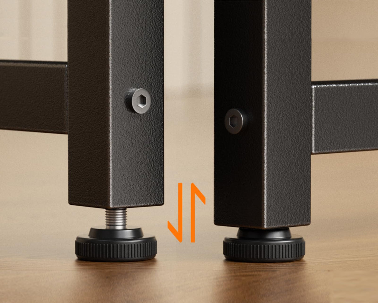 Casaottima 40 Inch Small Computer Desk for Home Office, Study Writing Table for Small Spaces, Simple Modern Desk with Headphone Hooks, Rustic Brown Casaottima