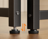 Casaottima 48 Inch Small Computer Desk for Home Office, Study Writing Table for Small Spaces, Simple Modern Desk with Headphone Hooks, Black Casaottima