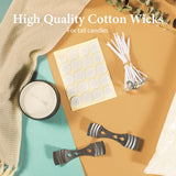 SAEUYVB Soy Candle Wax for Candle Making - Natural Soy Wax Flakes 5 lbs Bag, 20 Cotton Candle Wicks, 20 Wick Stickers & 2 Centering Devices SAEUYVB