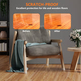 BAIPOK 36pcs Square Chair Leg Floor Protectors, Furniture Felt Pads for Hardwood Floors, Furniture Sliders for Chair Legs, Floor Protectors for Chairs, Silicone Chair Leg Caps Cover, Large, Clear BAIPOK
