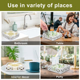 Wooden Napkin Holder for Table Kitchen Decor Countertop Paper Bathroom Towel Holder Farmhouse Cocktail Napkins Tray Wood Napkins Dispenser Basket Square Dinner Napkin Holders Caddy Renawe